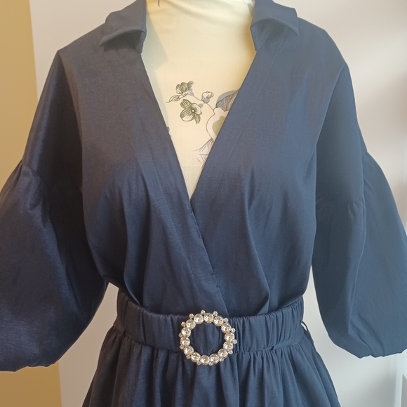 Frank Lyman V Neck Vintage Style Dress - Picture 3 of 6